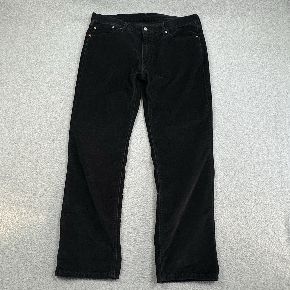 Levis 541 Athletic Taper Corduroy Pants Mens 36x32 Black Stretch Modern Casual